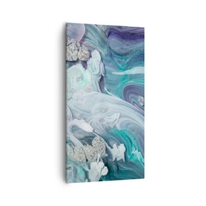 Obraz na płótnie - Nurty błękitu - 55x100 cm