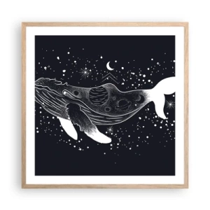 Plakat w ramie jasny dąb - W oceanie wszechświata - 60x60 cm