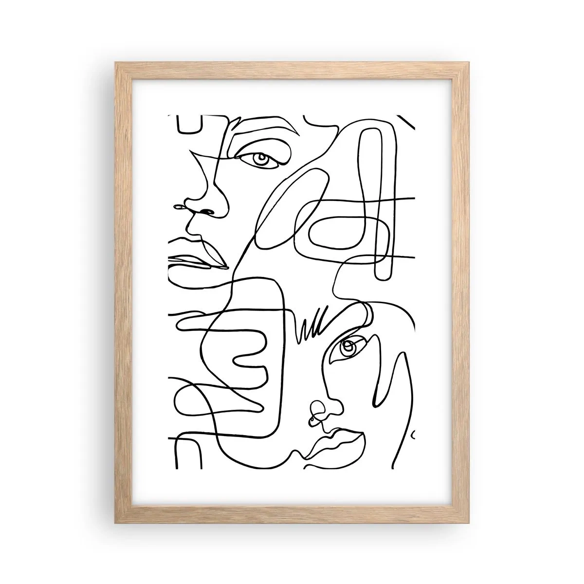 Plakat w ramie jasny dąb - W splątanych emocjach - 30x40 cm