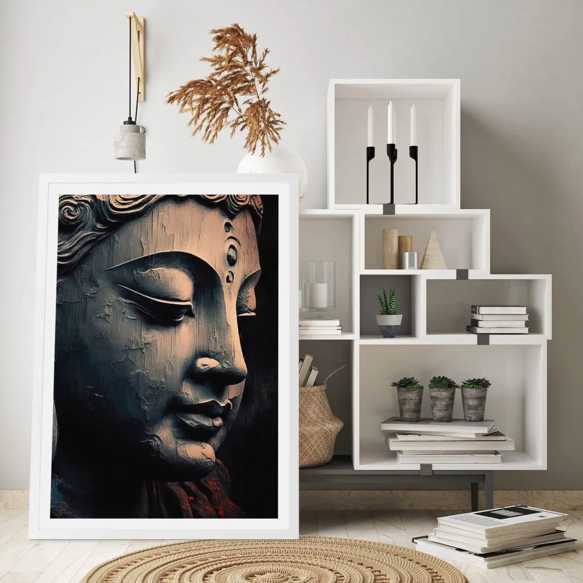 Plakat w białej ramie - W zgodzie ze światem - 40x50 cm