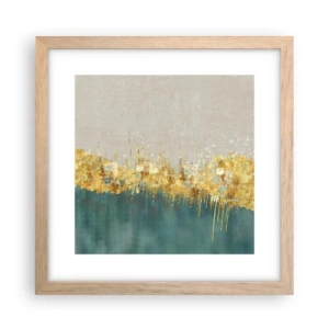 Plakat w ramie jasny dąb - Złota granica - 30x30 cm