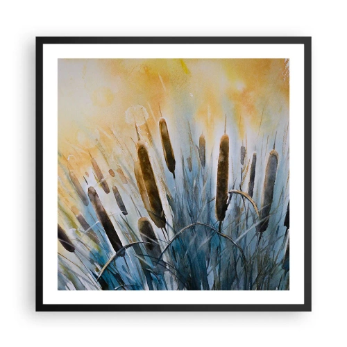 Plakat w czarnej ramie - Chłód wody, słońca żar - 60x60 cm