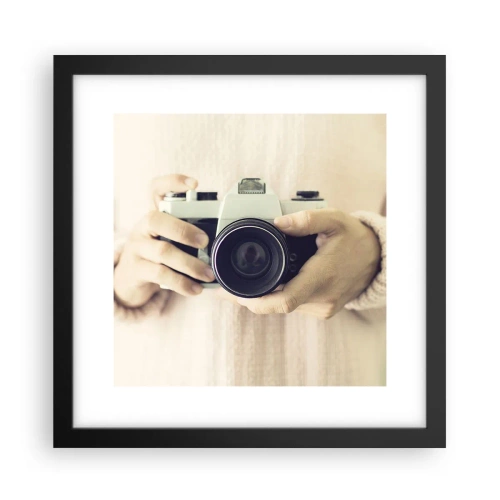 Plakat w czarnej ramie - By widzieć więcej… - 30x30 cm