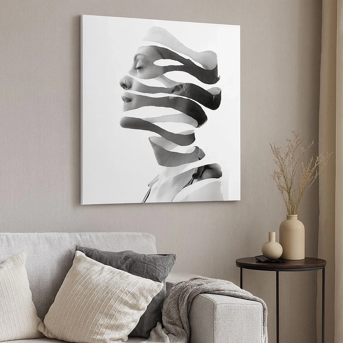 Obraz na płótnie - Portret surrealistyczny - 30x30 cm