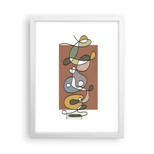Plakat w białej ramie - Abstrakcja warta uśmiechu - 30x40 cm