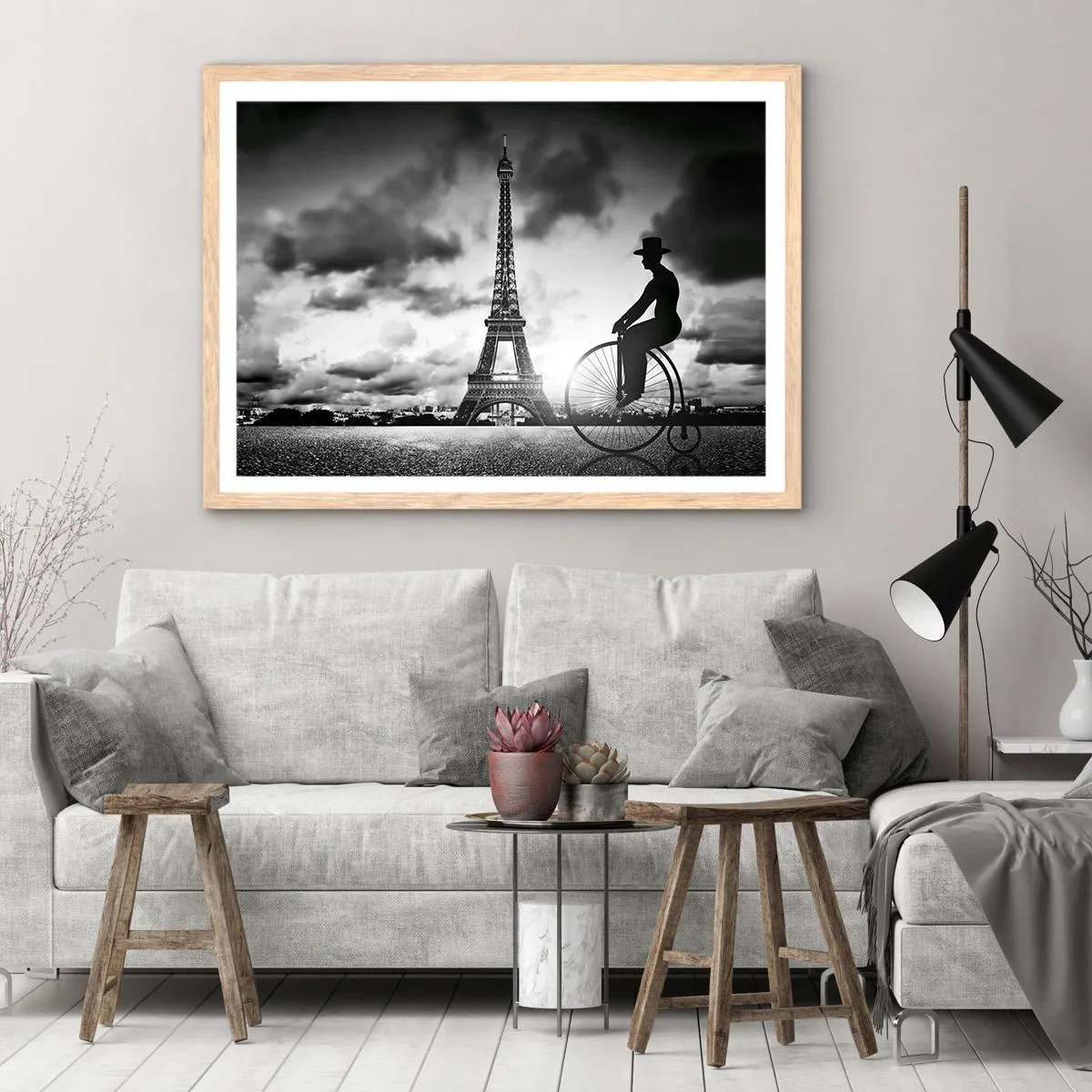 Plakat w ramie jasny dąb - Tęsknota do Belle Epoque - 50x40 cm