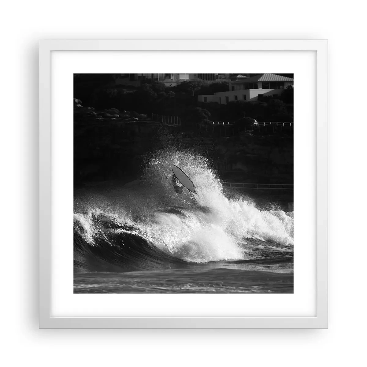 Plakat w białej ramie - Wyzwanie przyjęte! - 40x40 cm