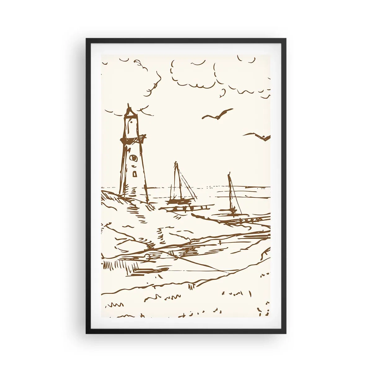 Plakat w czarnej ramie - Zarys wspomnienia lata - 61x91 cm