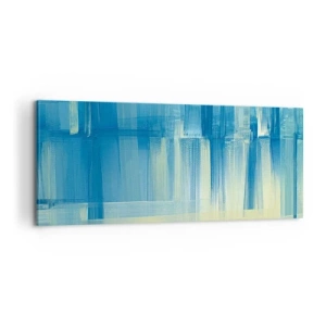 Obraz na płótnie - Kompozycja w turkusie - 100x40 cm