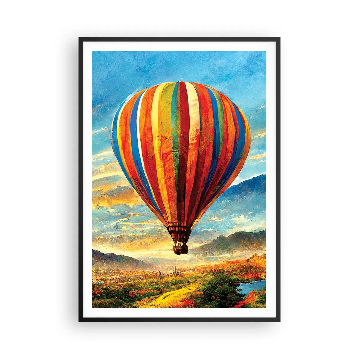 Plakat w czarnej ramie - W ciszy widać więcej - 70x100 cm