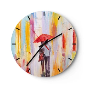 Zegar ścienny - Niech pada dalej - 40x40 cm
