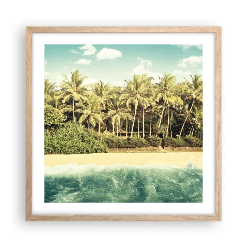 Plakat w ramie jasny dąb - A może tutaj? - 50x50 cm