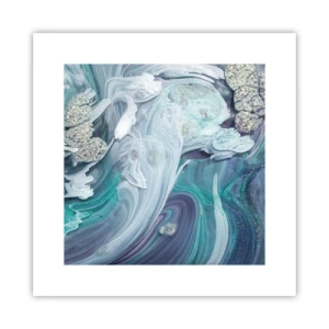 Plakat - Nurty błękitu - 30x30 cm
