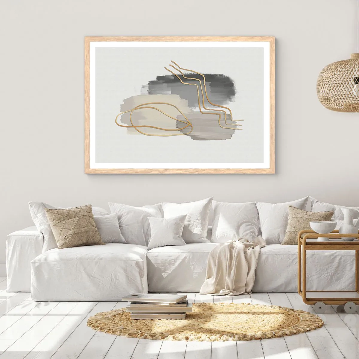 Plakat w ramie jasny dąb - Trwanie i ruch - 100x70 cm