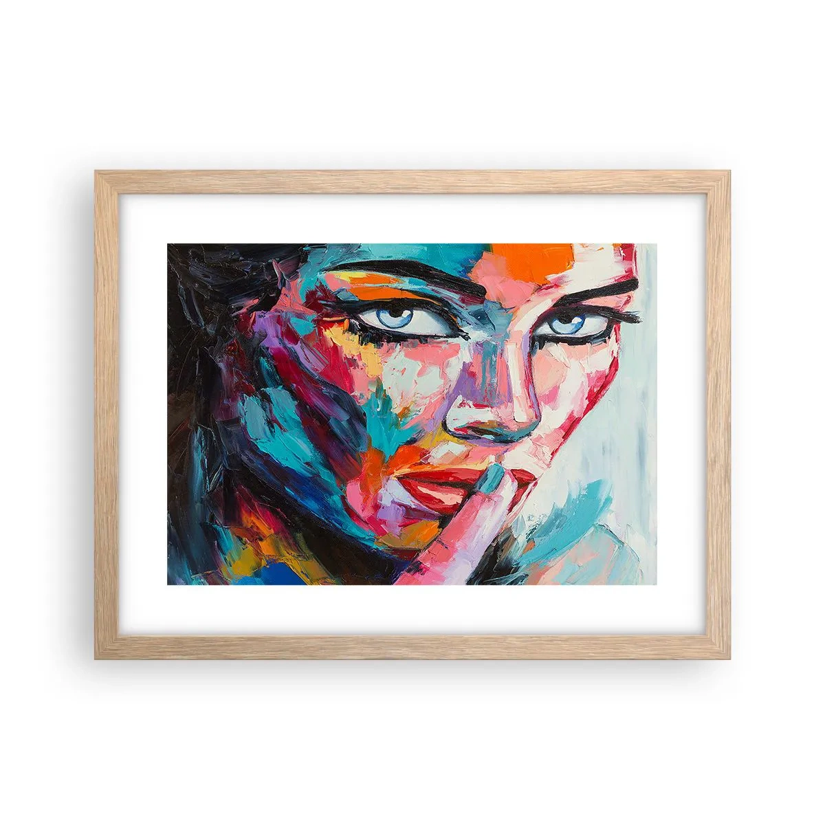 Plakat w ramie jasny dąb - Nasza pierwsza tajemnica - 40x30 cm