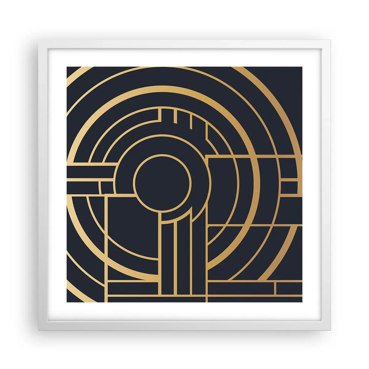 Plakat w białej ramie - Obroty rzeczy - 50x50 cm