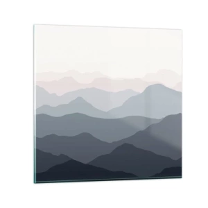 Obraz na szkle - Fale gór - 60x60 cm