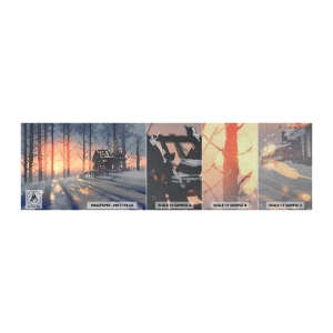Fototapeta Próbka Premium Sand - Zagląda tu tylko słońce - Krajobraz, Leśna Chata, Las - 100x30 cm