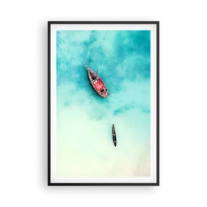 Plakat w czarnej ramie - Bo na plażach Zanzibaru, kiedy nadmiar wód… - 61x91 cm