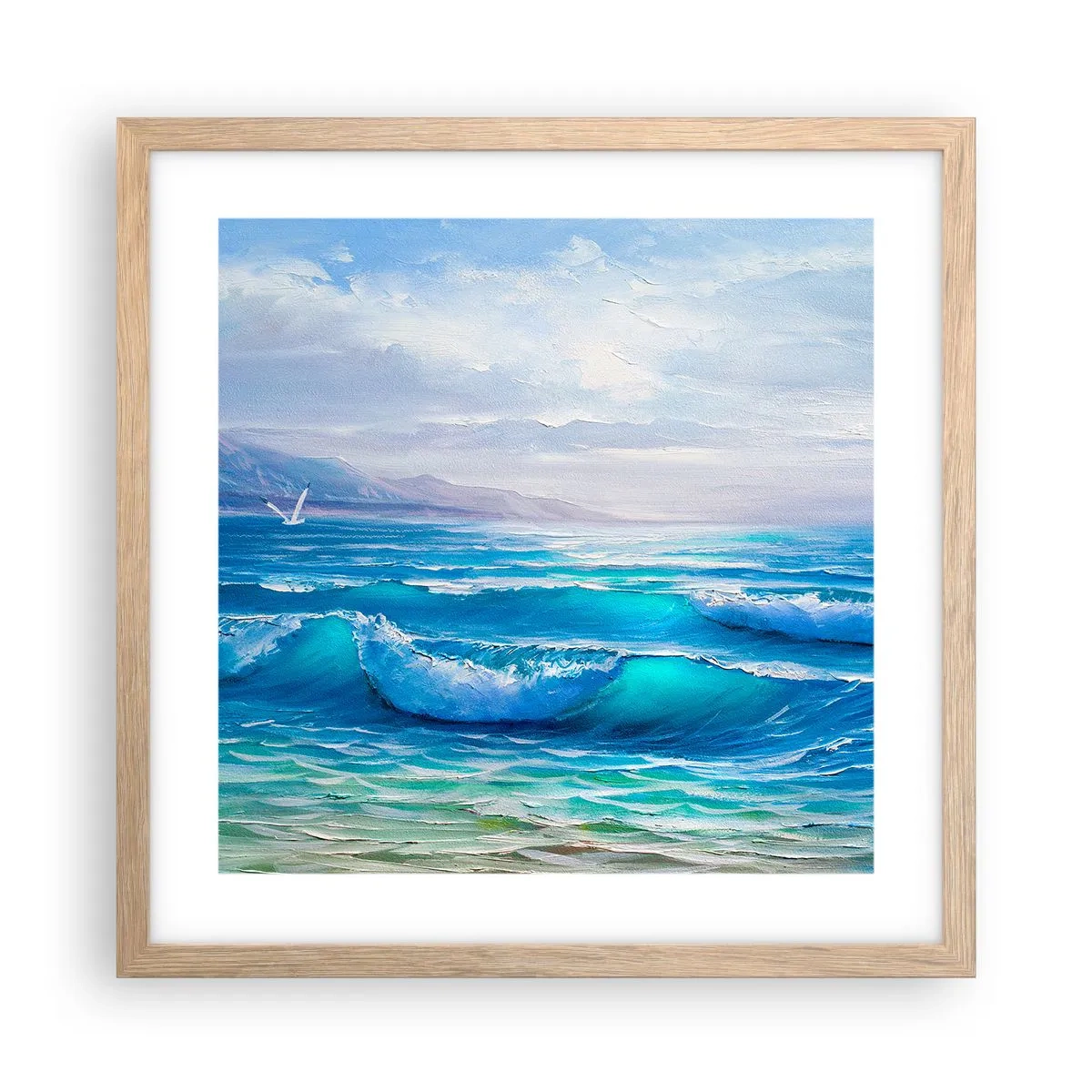 Plakat w ramie jasny dąb - Niesie ukojenie - 40x40 cm