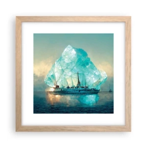 Plakat w ramie jasny dąb - Arktyczny brylant - 30x30 cm