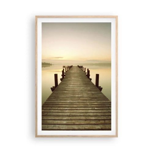 Plakat w ramie jasny dąb - Przedświt, świtanie, światło - 61x91 cm