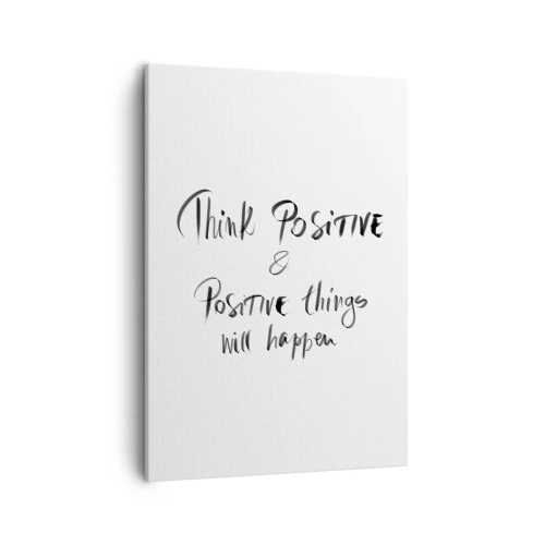 Obraz na płótnie - Minimalistyczny cytat motywacyjny w czarnej kaligrafii na białym tle - 50x70cm - Jak żyć? - Nowoczesna dekoracja ścienna do salonu, kuchni i sypialni ARTTOR