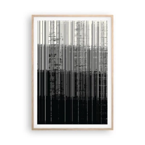 Plakat w ramie jasny dąb - Fale i drgania - 70x100 cm