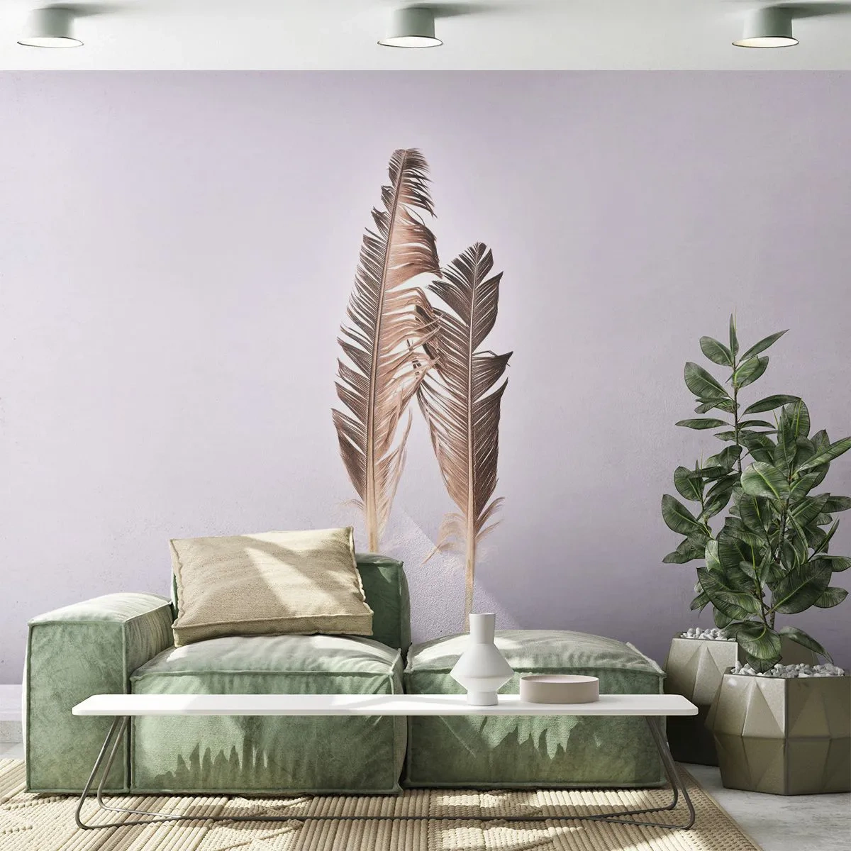 Fototapeta Standard Eco - Przeciw nicości - Ptasie Pióro, Sztuka, Grafika - 200x140 cm