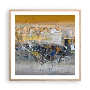 Plakat w ramie jasny dąb - Wszystko się poukłada - 60x60 cm