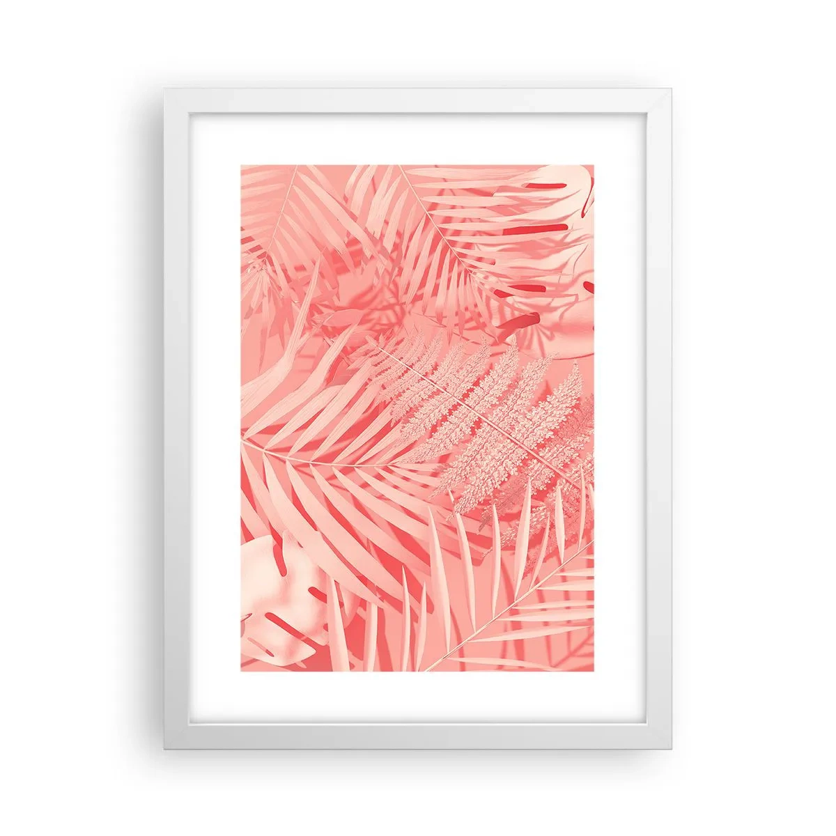 Plakat w białej ramie - Różowy koncept - 30x40 cm