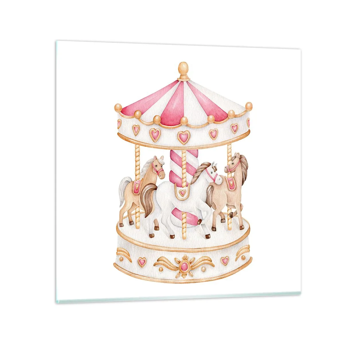 Obraz na szkle - Słodki świat dzieciństwa - 40x40 cm