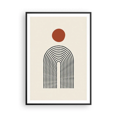 Plakat w czarnej ramie - Magnetyzm kształtów i barw - 70x100 cm