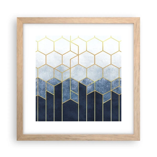 Plakat w ramie jasny dąb - Kompozycja w synkopowym rytmie - 30x30 cm