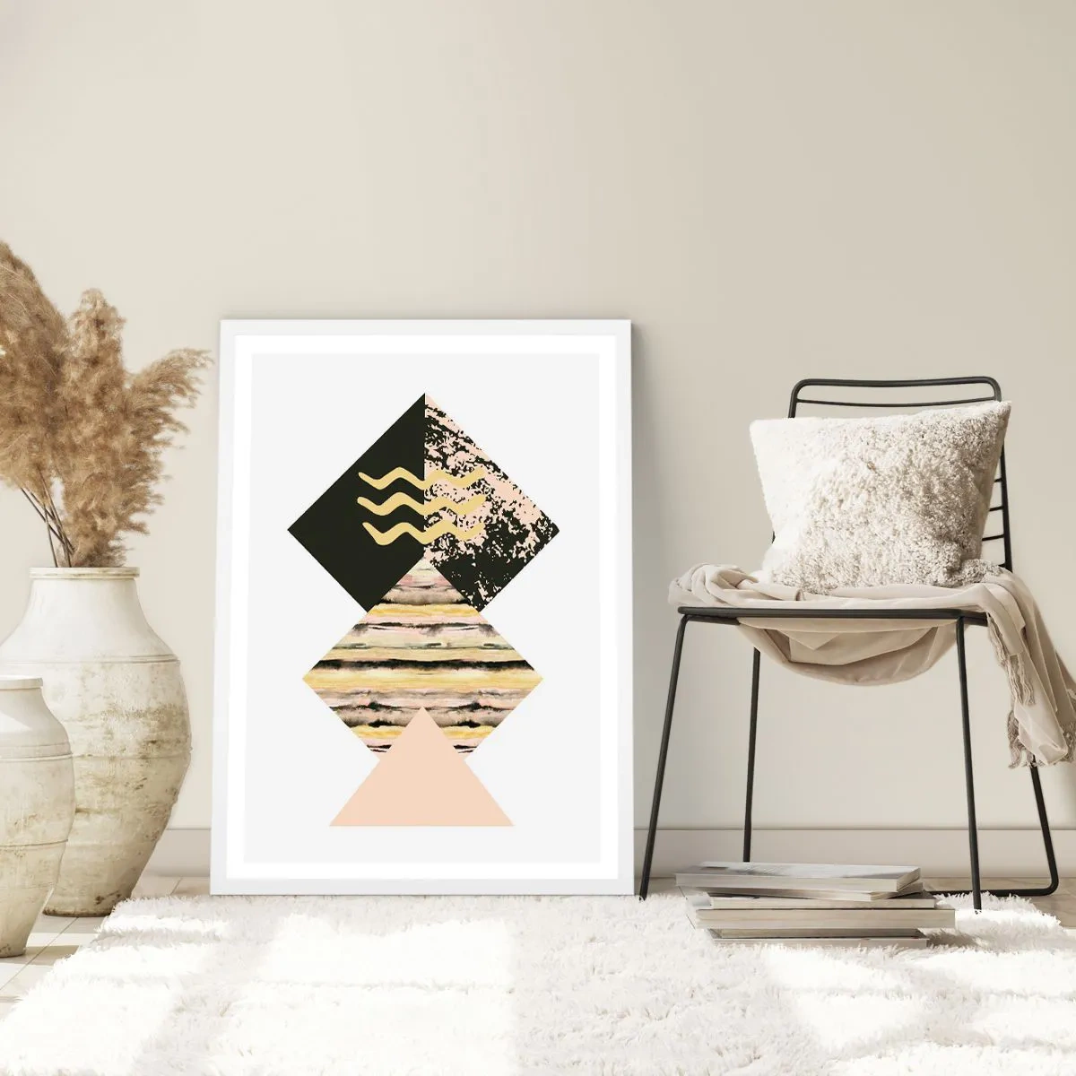 Plakat w białej ramie - Nie takie proste - 40x50 cm