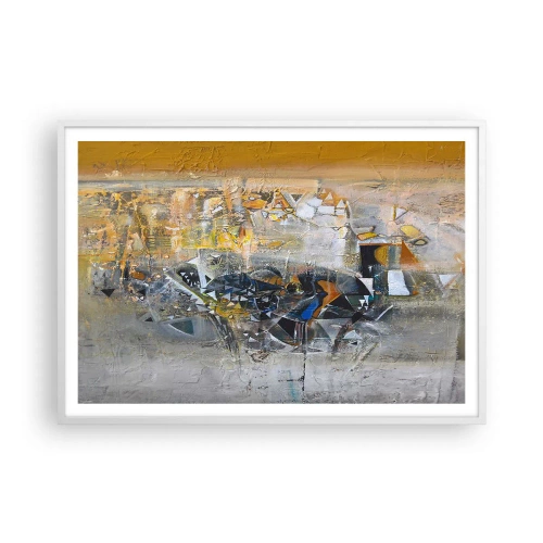 Plakat w białej ramie - Wszystko się poukłada - 100x70 cm