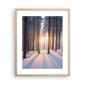 Plakat w ramie jasny dąb - Wyraźnie czarno na białym - 40x50 cm