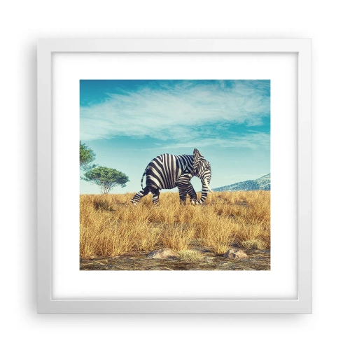 Plakat w białej ramie - Szarość już niemodna - 30x30 cm