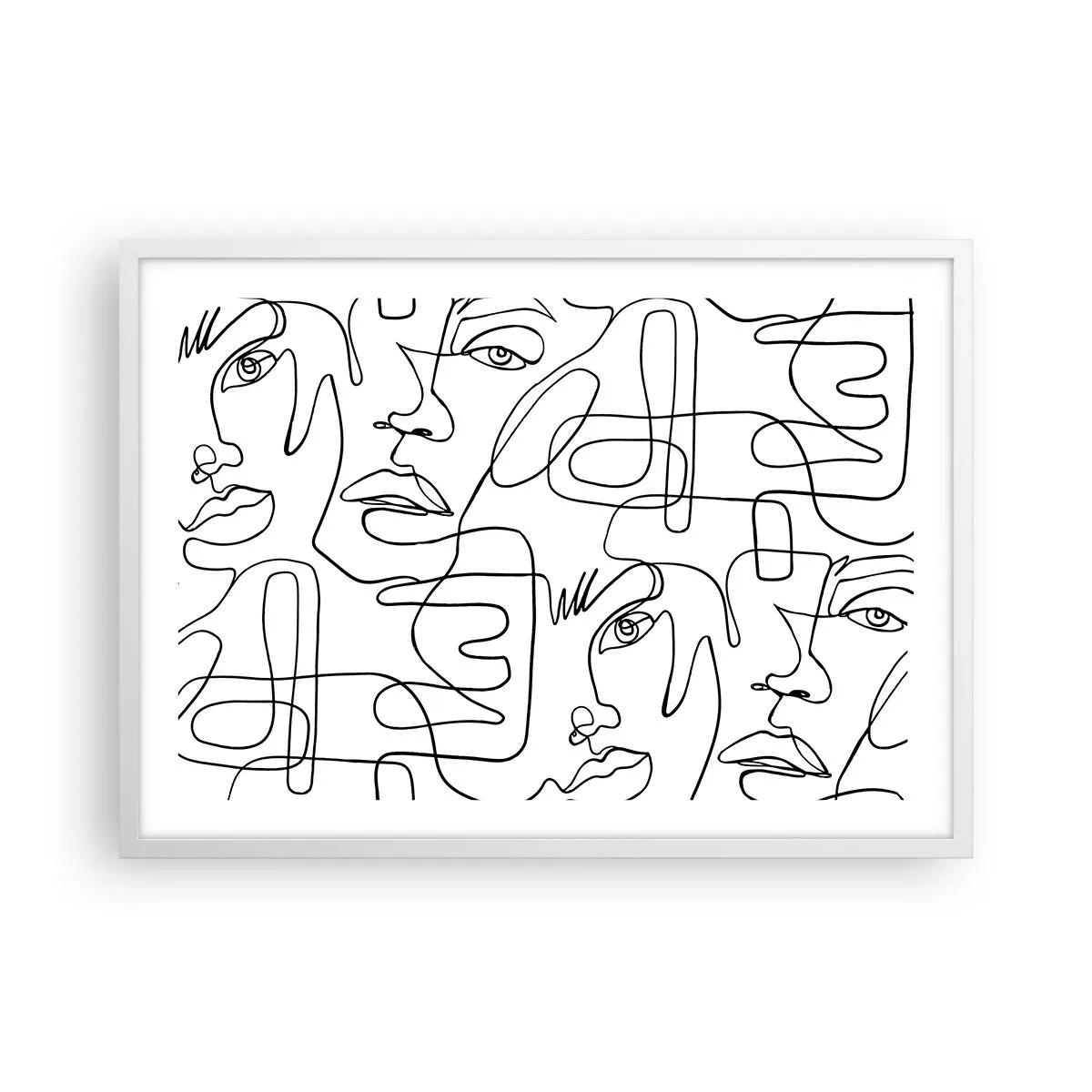 Plakat w białej ramie - W splątanych emocjach - 70x50 cm