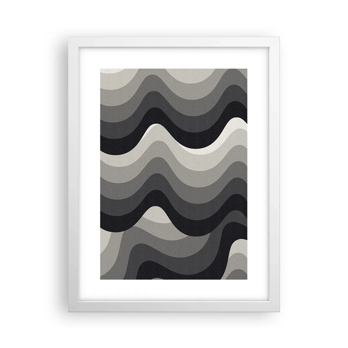 Plakat w białej ramie - Fala za falą - 30x40 cm