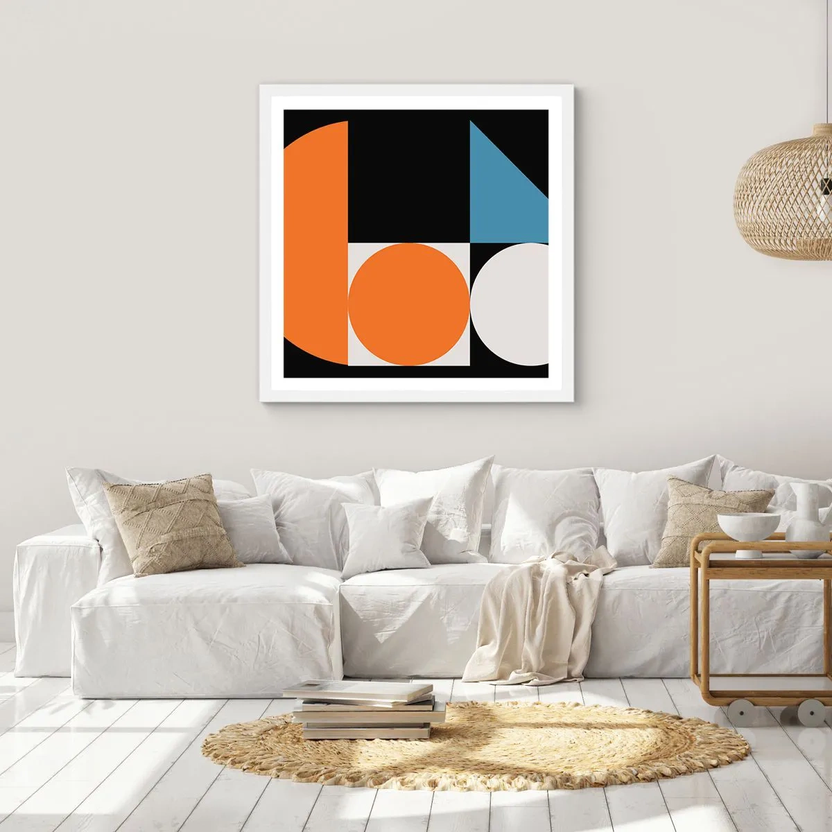 Plakat w białej ramie - Układ figurowy - 40x40 cm