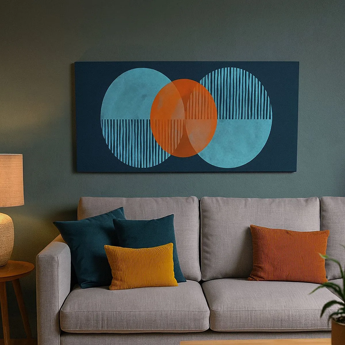 Obraz na płótnie - Kompozycja symetryczna - 100x40 cm