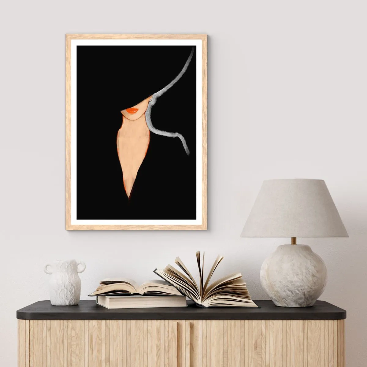 Plakat w ramie jasny dąb - Elegancja i styl - 70x100 cm