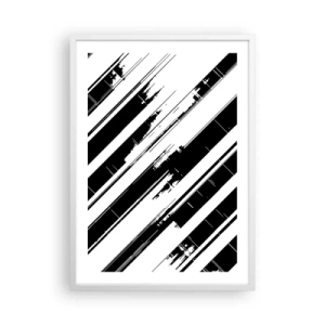 Plakat w białej ramie - Kompozycja intensywna i dynamiczna - 50x70 cm