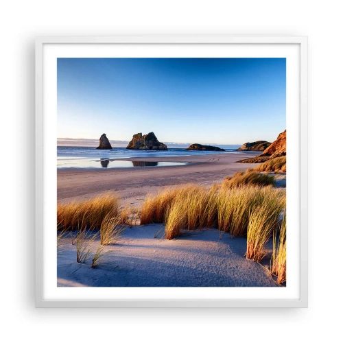 Plakat w białej ramie - Dla poszukiwaczy spokoju - 60x60 cm