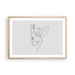 Plakat w ramie jasny dąb - Naprawdę, jaka jesteś... - 70x50 cm