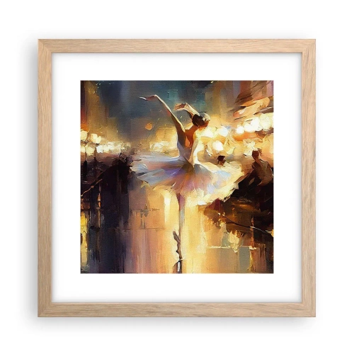 Plakat w ramie jasny dąb - Cud na ulicy - 30x30 cm