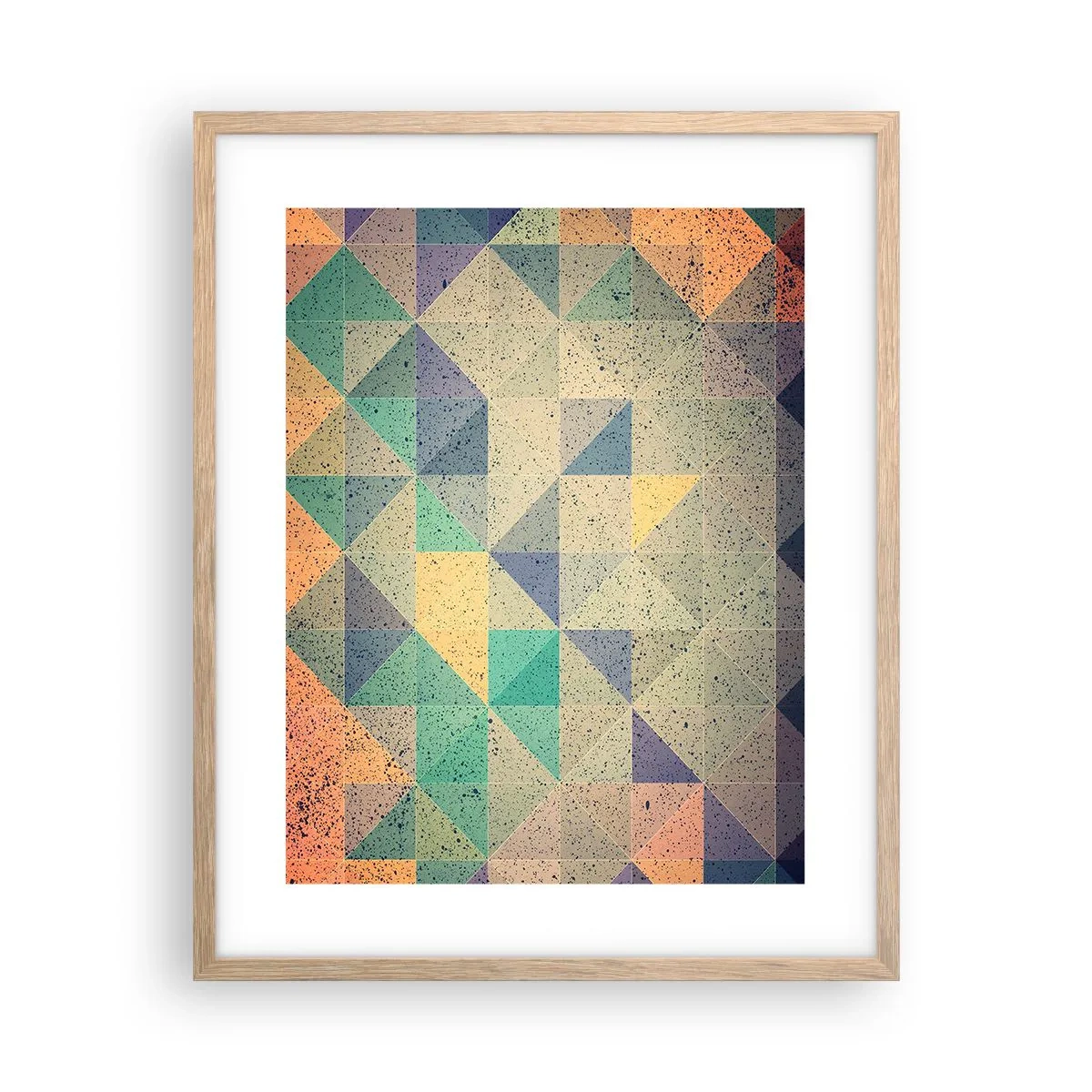 Plakat w ramie jasny dąb - Republika trójkątów - 40x50 cm