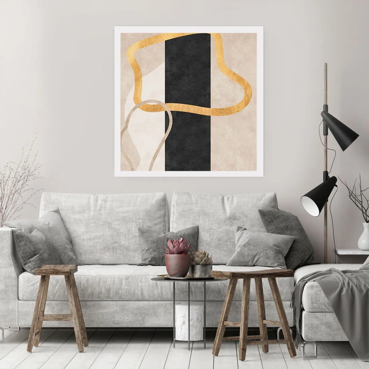 Plakat - Kształty zapętlone - 60x60 cm