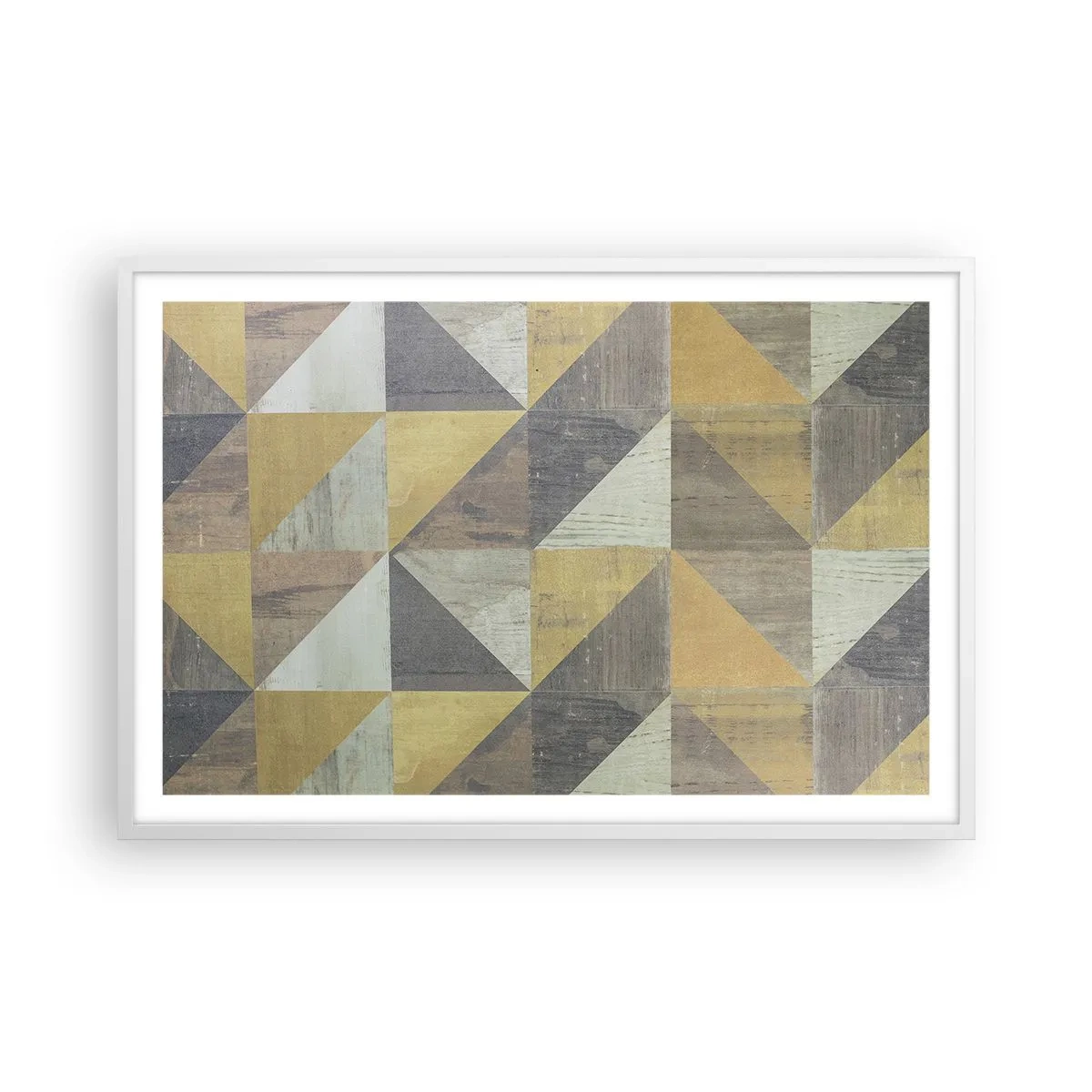Plakat w białej ramie - Pod kątem trójkąta - 91x61 cm